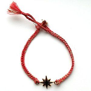 The Brave Collection Woven Braided Guava Starburst Bracelet
